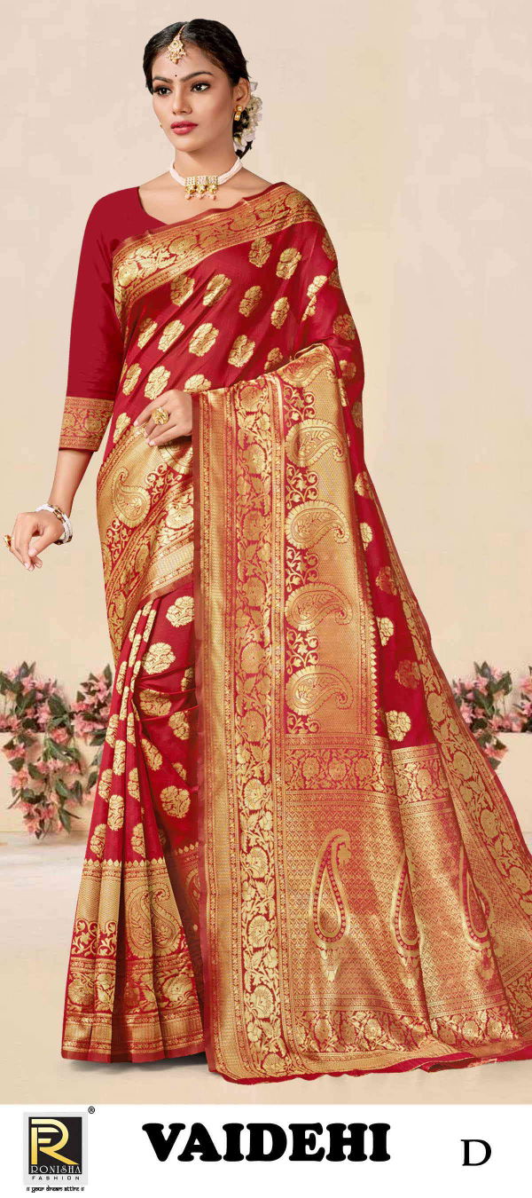 Ronisha Vaidehi Designer Silk Sarees Catalog
